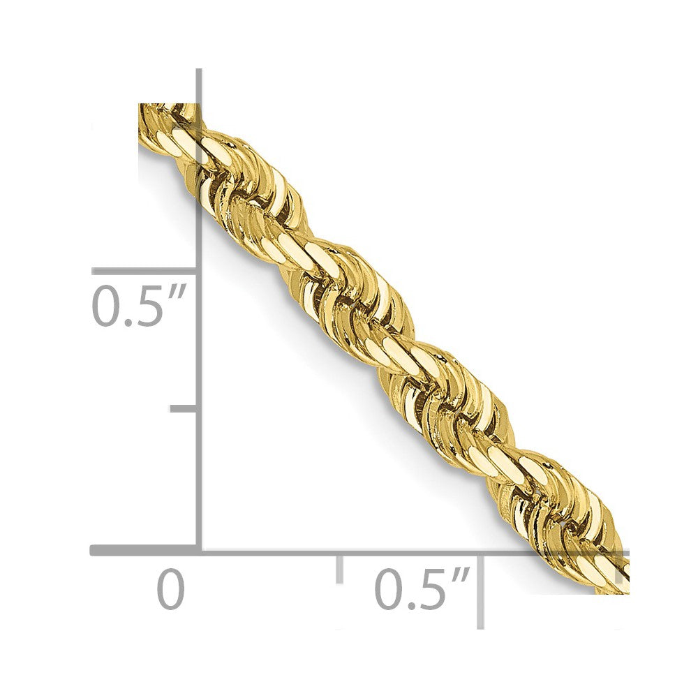 FJC Finejewelers 10 kt Yellow Gold Bright Cut Quadruple Rope Chain 26 Inches x 4 mm