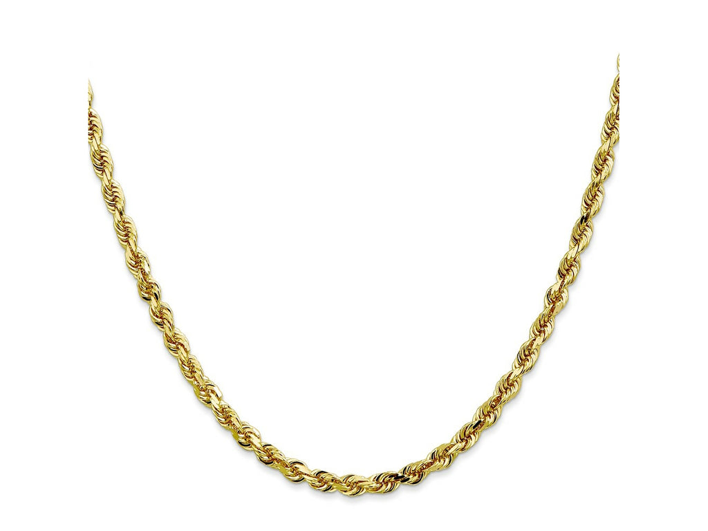 FJC Finejewelers 10 kt Yellow Gold Bright Cut Quadruple Rope Chain 26 Inches x 4 mm