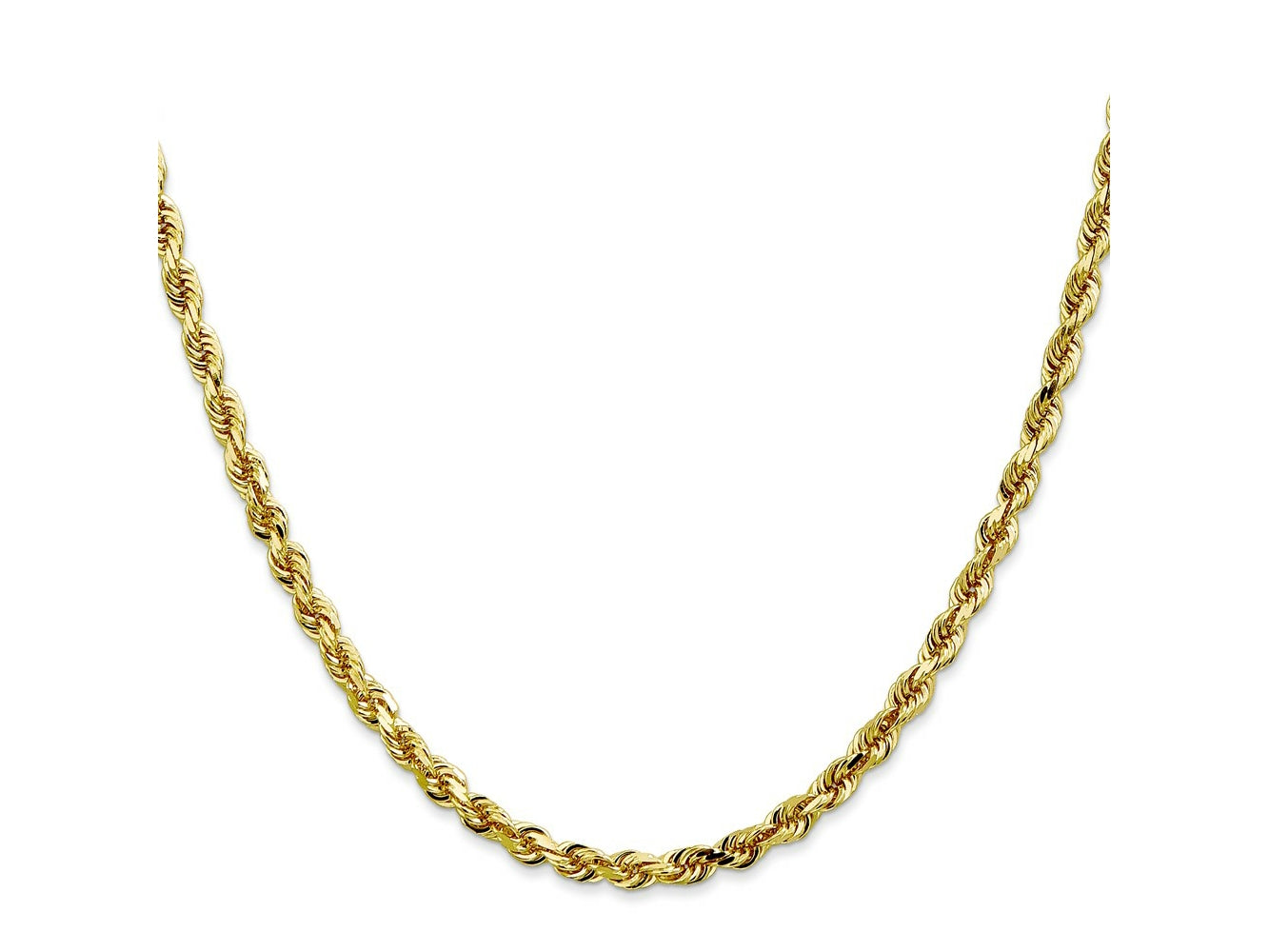 FJC Finejewelers 10 kt Yellow Gold Bright Cut Quadruple Rope Chain 26 Inches x 4 mm