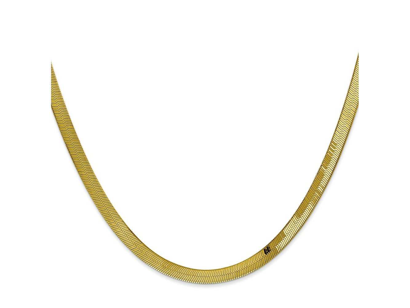 FJC Finejewelers 10 kt Yellow Gold Silky Herringbone Chain 22 Inches x 4 mm