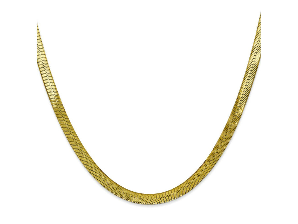 FJC Finejewelers 10 kt Yellow Gold Silky Herringbone Chain 22 Inches x 5 mm