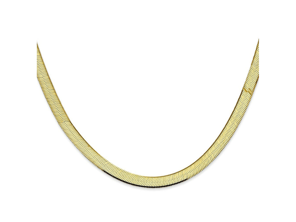 FJC Finejewelers 10 kt Yellow Gold Silky Herringbone Chain 22 Inches x 5.5 mm