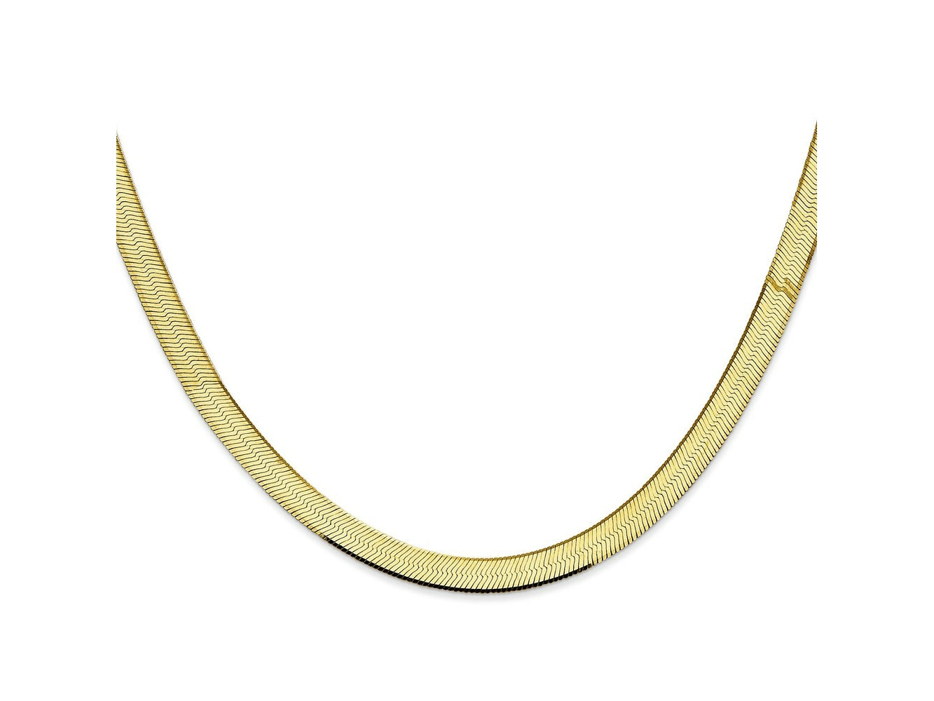 FJC Finejewelers 10 kt Yellow Gold Silky Herringbone Chain 22 Inches x 5.5 mm