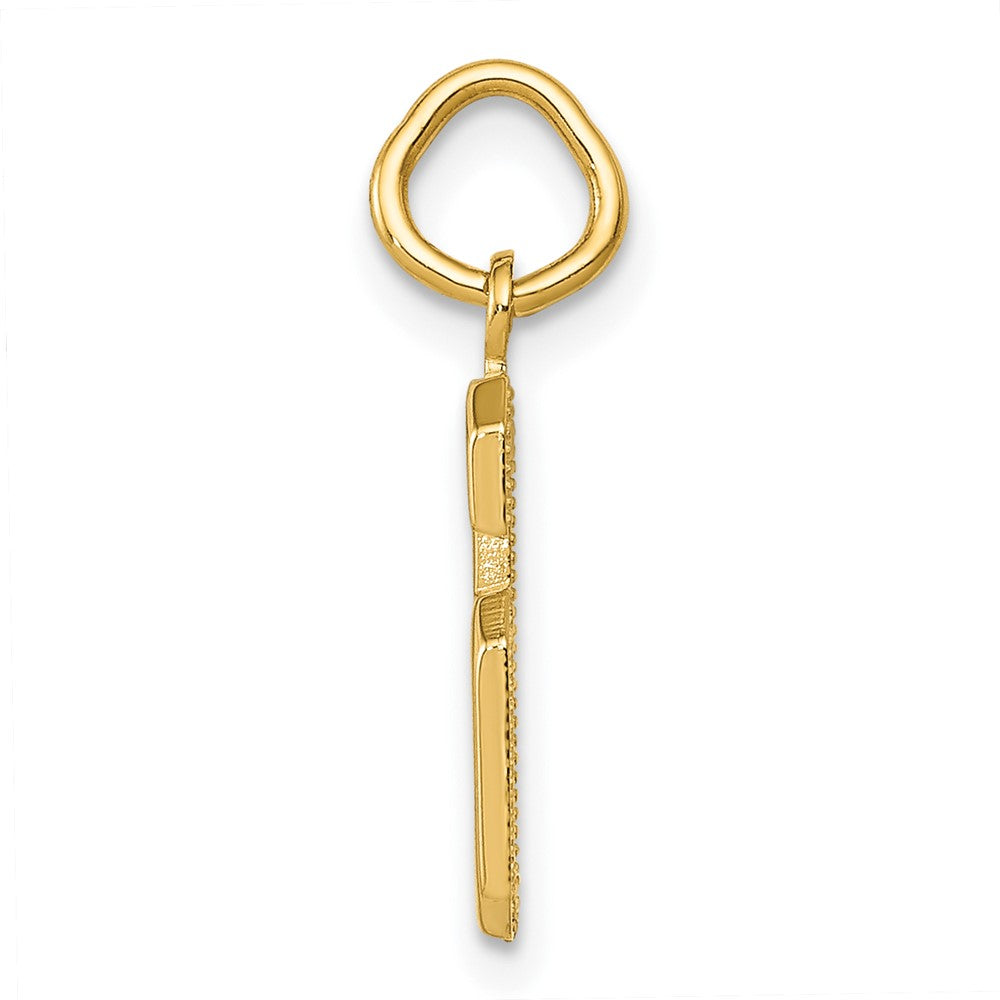 FJC Finejewelers 10 kt Yellow Gold Casted Small Polished Number 6 Charm 20 x 7 mm