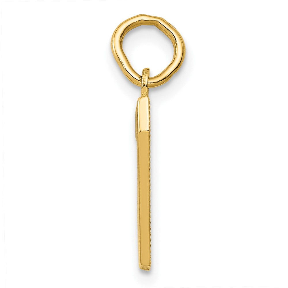 FJC Finejewelers 10 kt Yellow Gold Casted Small Polished Number 7 Charm 20 x 7 mm
