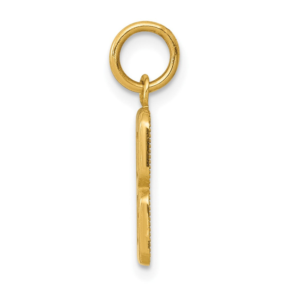 FJC Finejewelers 10 kt Yellow Gold Casted Small Polished Number 8 Charm 20 x 7 mm