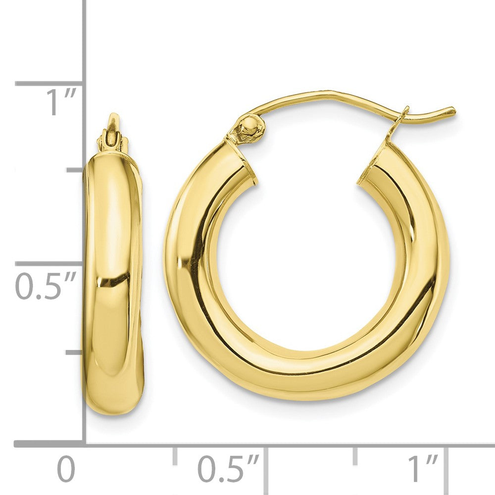 FJC Finejewelers 10 kt Yellow Gold Polished 4mm Tube Hoop Earrings 21 mm x 19 mm