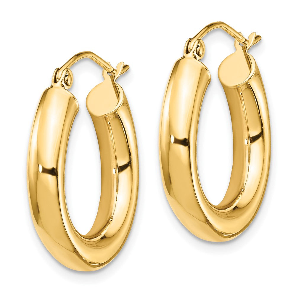 FJC Finejewelers 10 kt Yellow Gold Polished 4mm Tube Hoop Earrings 21 mm x 19 mm
