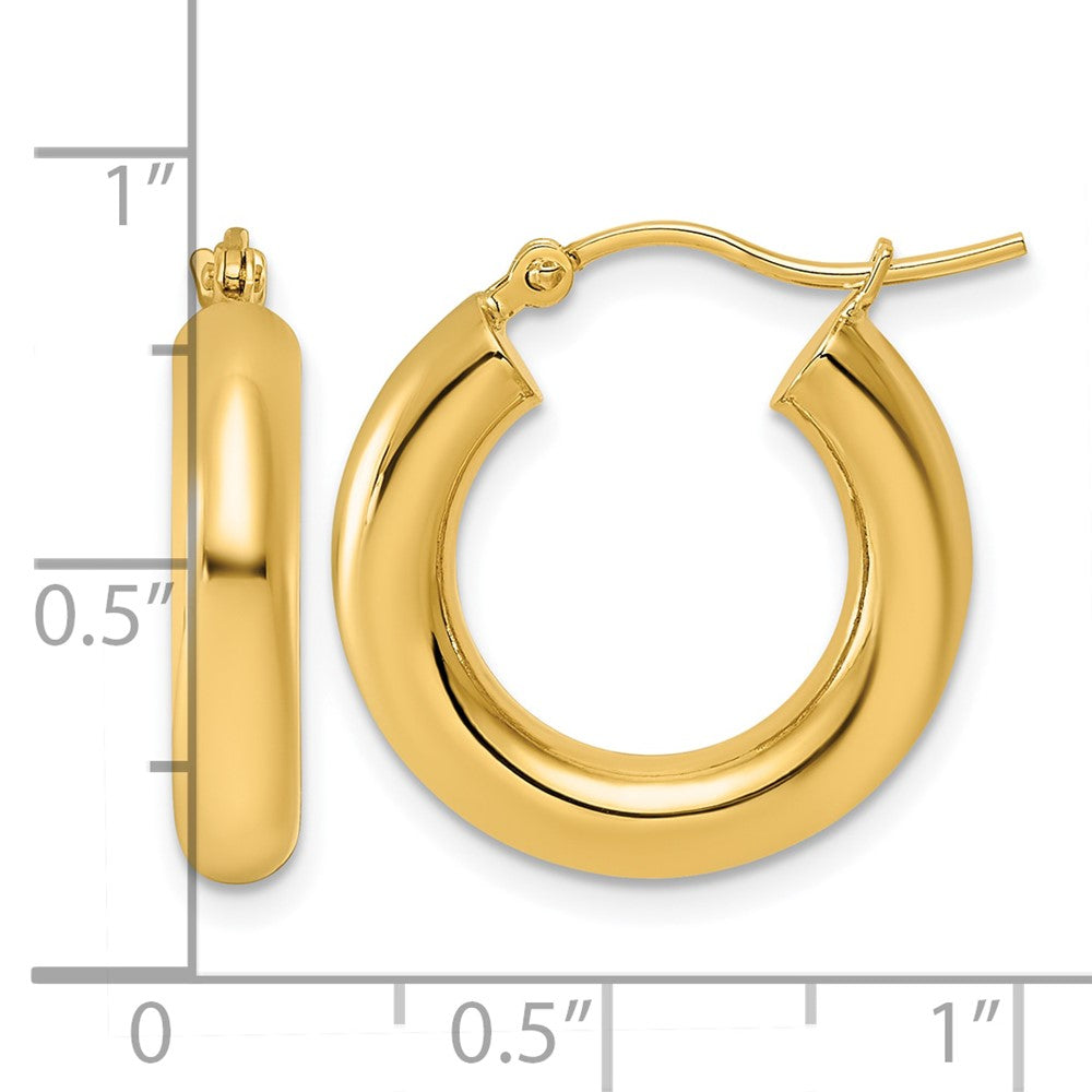 FJC Finejewelers 10 kt Yellow Gold Polished x 20mm Lightweight Tube Hoop Earrings 20 mm x 4 mm
