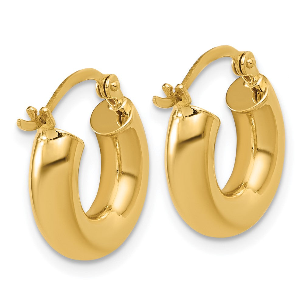 FJC Finejewelers 10 kt Yellow Gold Polished x 15mm Lightweight Tube Hoop Earrings 15 mm x 4 mm