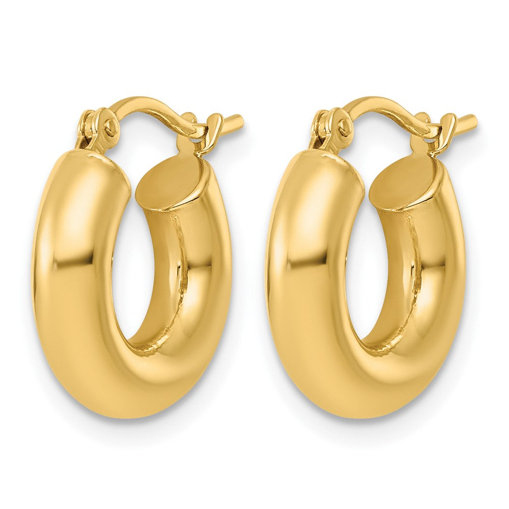 FJC Finejewelers 10 kt Yellow Gold Polished x 15mm Lightweight Tube Hoop Earrings 15 mm x 4 mm
