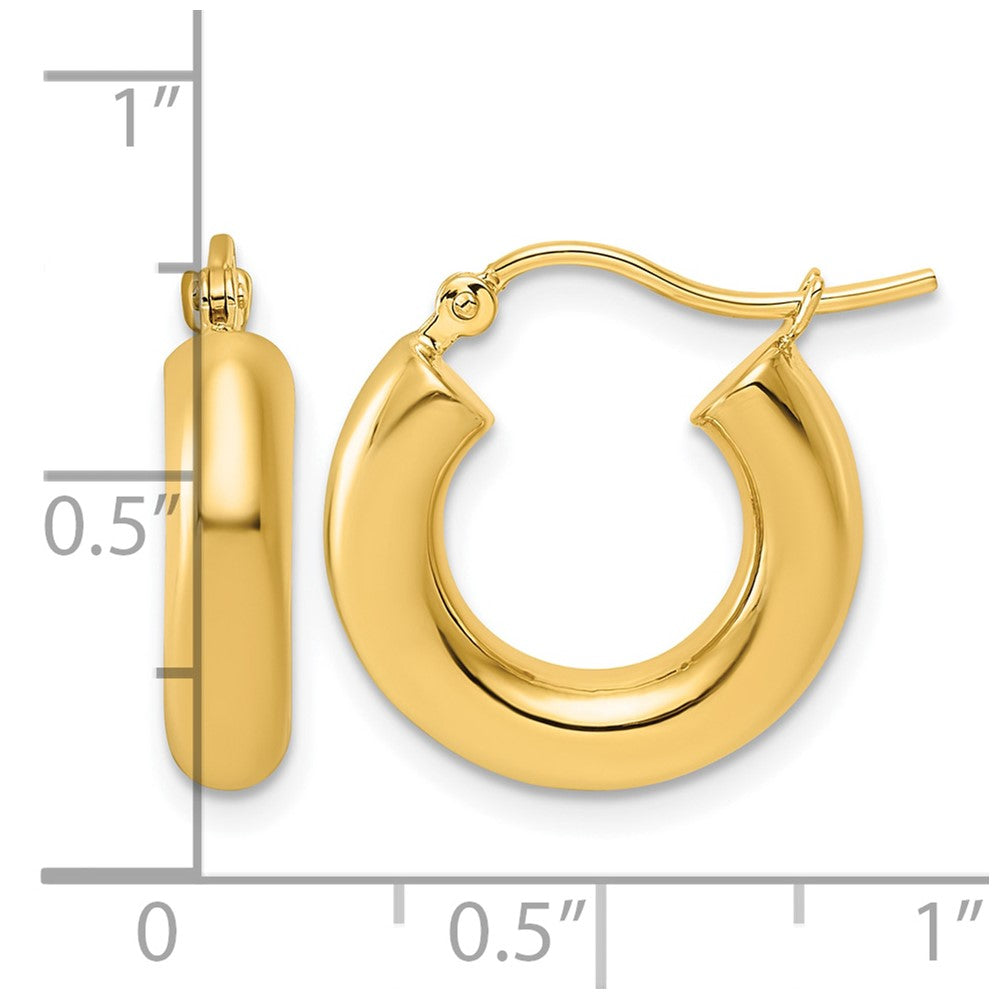 FJC Finejewelers 10 kt Yellow Gold Yellow x 17mm Polished Hoop Earrings 17 mm x 4 mm