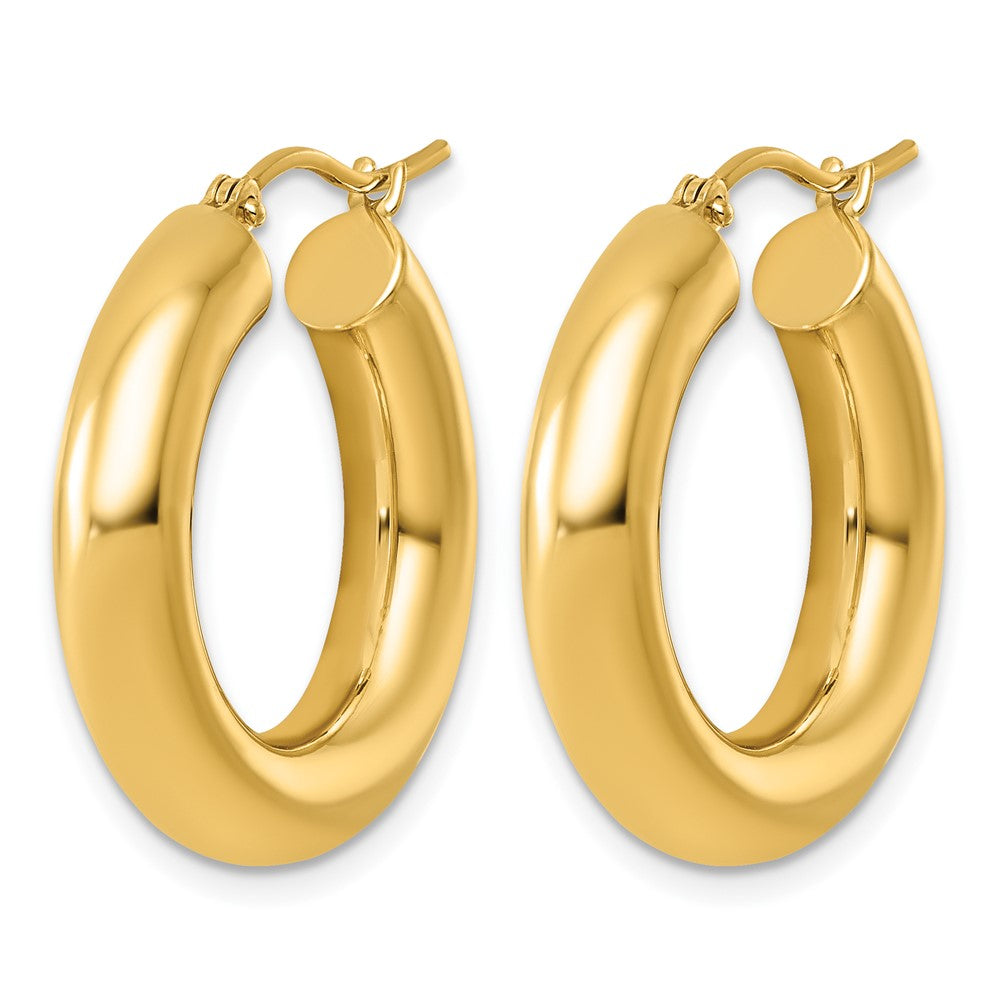 FJC Finejewelers 10 kt Yellow Gold Polished x 2 Tube Hoop Earrings 25 x 5 mm