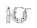 FJC Finejewelers 10 kt White Gold Polished x 15mm Tube Hoop Earrings 15 mm x 4 mm