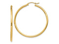 FJC Finejewelers 10 kt Yellow Gold Polished 2mm Lightweight Tube Hoop Earrings 40 mm x 39 mm