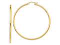 FJC Finejewelers 10 kt Yellow Gold Polished 2mm Lightweight Tube Hoop Earrings 55 mm x 55 mm