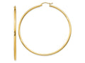FJC Finejewelers 10 kt Yellow Gold Polished 2mm Lightweight Tube Hoop Earrings 60 mm x 60 mm