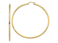 FJC Finejewelers 10 kt Yellow Gold Polished 2mm Lightweight Tube Hoop Earrings 65 mm x 68 mm