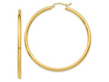 FJC Finejewelers 10 kt Yellow Gold Polished 2.5mm Lightweight Tube Hoop Earrings 50 mm x 50 mm