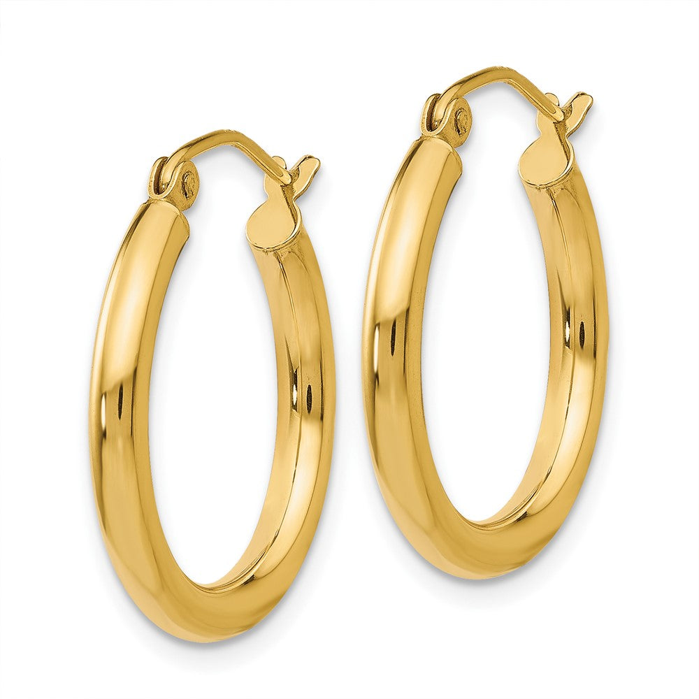 FJC Finejewelers 10 kt Yellow Gold Polished 2.5mm Lightweight Tube Hoop Earrings 20 mm x 20 mm