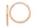 FJC Finejewelers 10 kt Rose Gold Endless Polished Endless Tube Hoop Earrings 17 mm x 17 mm
