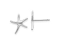 FJC Finejewelers 10 kt White Gold Button Polished Mini Starfish Earrings 14 mm x 12.15 mm