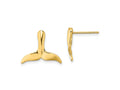 FJC Finejewelers 10 kt Yellow Gold Button 2-D Whale Tail Post Earrings 12 mm x 15 mm