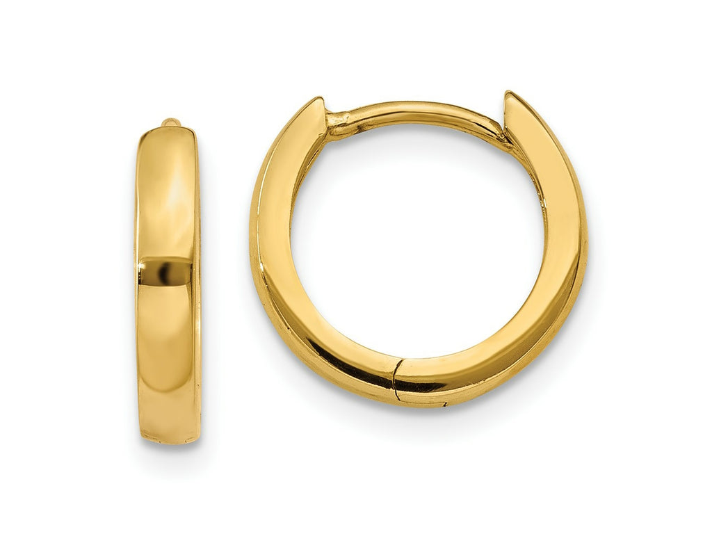 FJC Finejewelers 10 kt Yellow Gold 2.25mm Hinged Hoop Earrings 8 mm x 2 mm