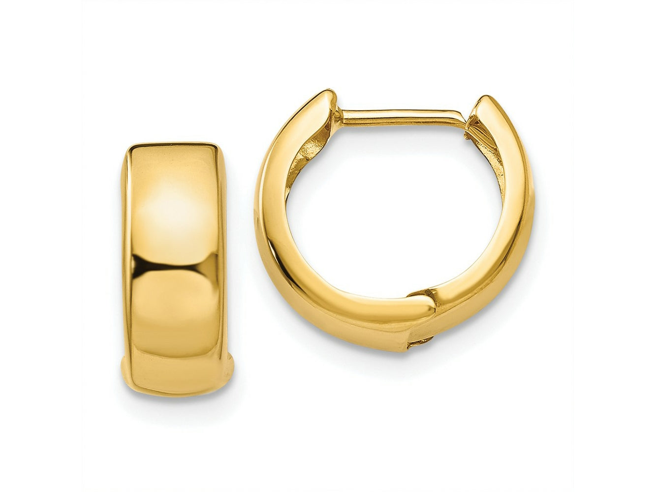 FJC Finejewelers 10 kt Yellow Gold Hinged Hoop Earrings 12 mm x 12 mm