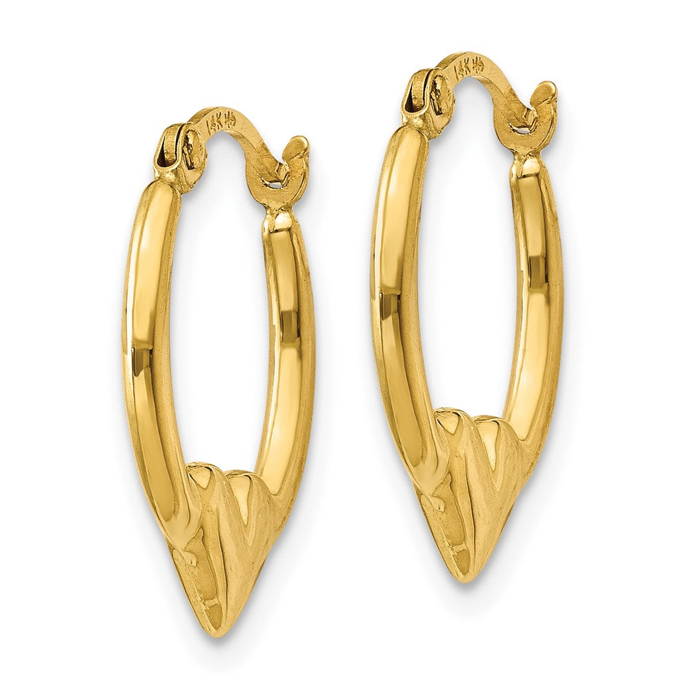FJC Finejewelers 10 kt Yellow Gold Heart Hoop Earrings 16 mm x 13 mm