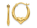 FJC Finejewelers 10 kt Yellow Gold Heart Hoop Earrings 16 mm x 13 mm
