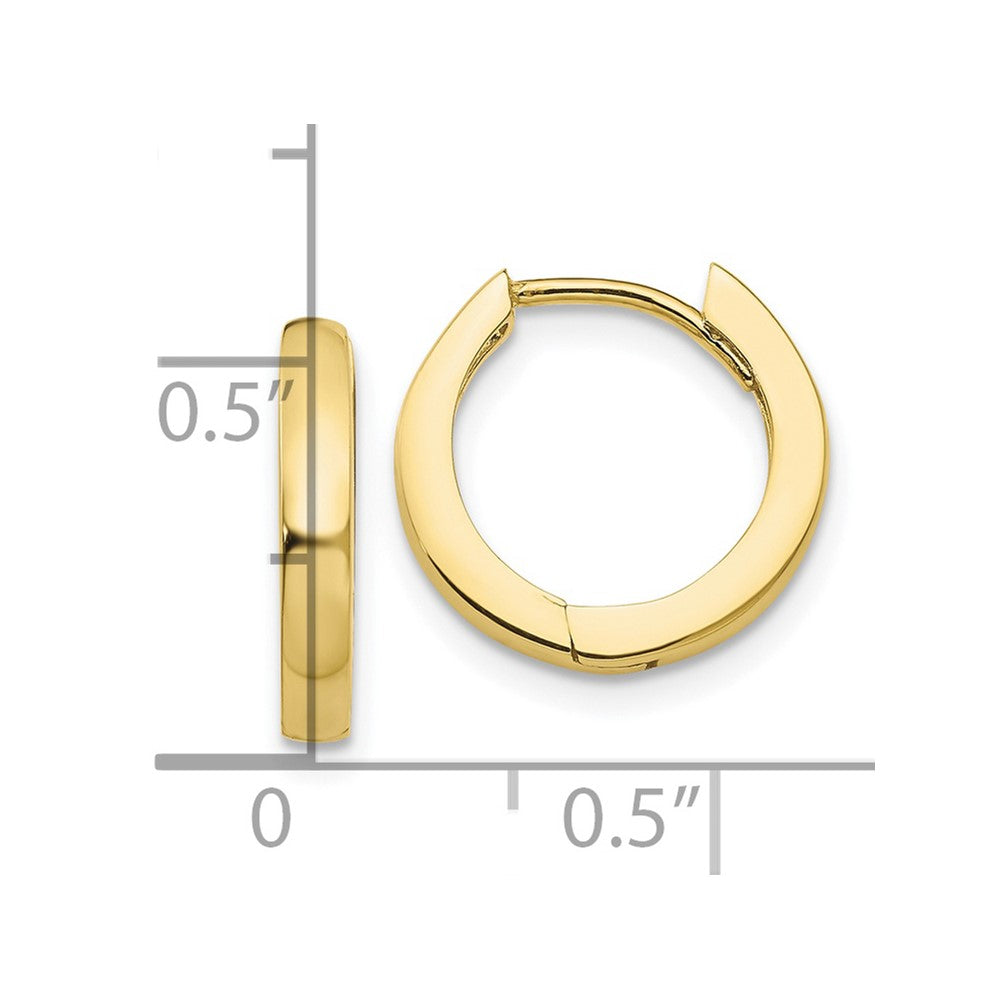 FJC Finejewelers 10 kt Yellow Gold Hinged Hoop Earrings 13 mm x 1 mm