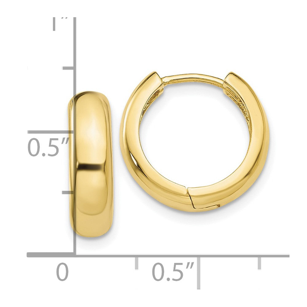 FJC Finejewelers 10 kt Yellow Gold Hinged Huggie Curved Hoop Polished Earrings 15 x 4mm