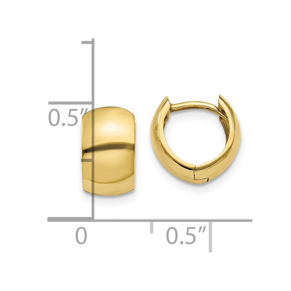 FJC Finejewelers 10 kt Yellow Gold Hinged Hoop Earrings 7 mm x 6 mm
