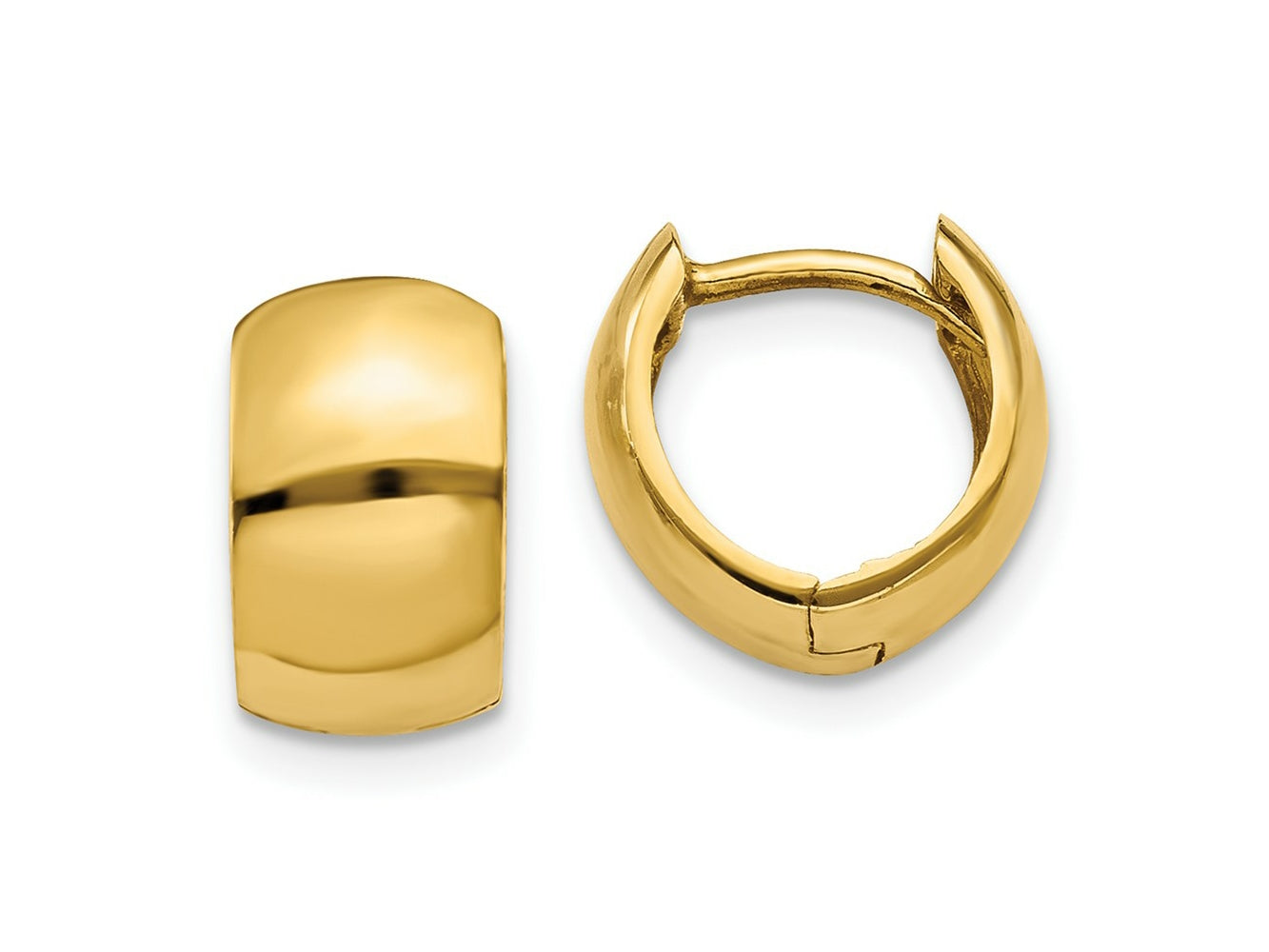 FJC Finejewelers 10 kt Yellow Gold Hinged Hoop Earrings 7 mm x 6 mm