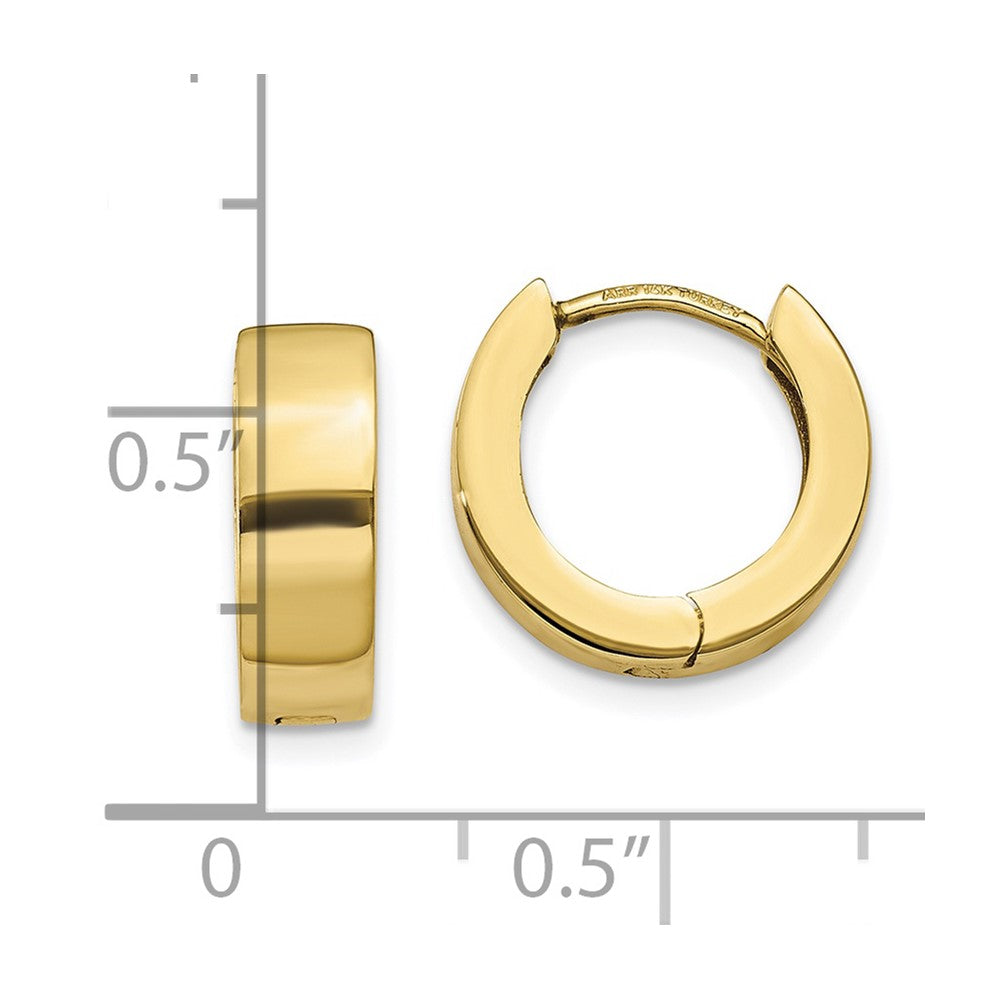 FJC Finejewelers 10 kt Yellow Gold Hinged Hoop Earrings 9 mm x 4 mm