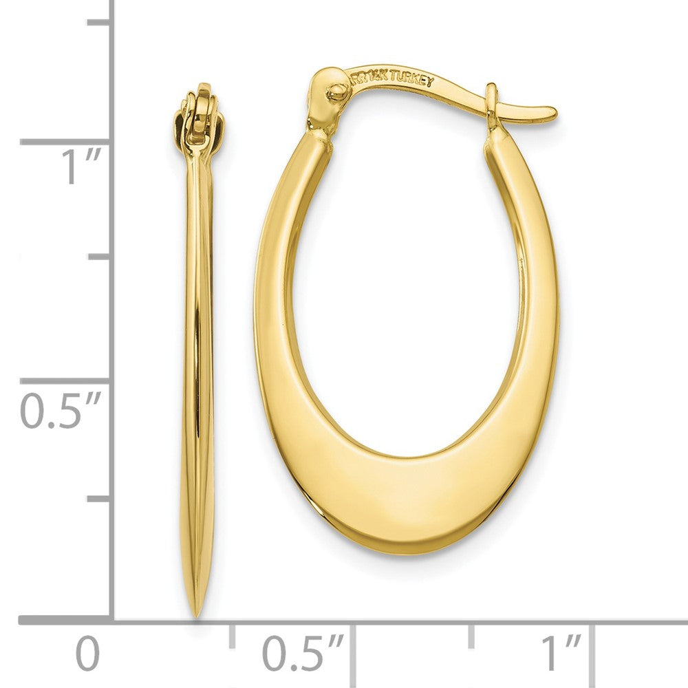 FJC Finejewelers 10 kt Yellow Gold Polished Hoop Earrings 11 mm x 1 mm