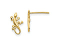FJC Finejewelers 10 kt Yellow Gold Button Polished Gecko Post Earrings 12 mm x 8 mm