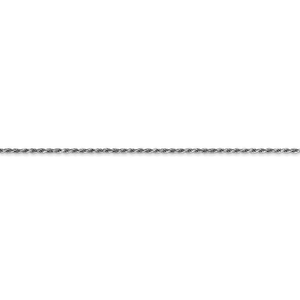 FJC Finejewelers 10 kt White Gold Bright Cut Rope Chain Lobster Clasp 22 Inches x 1.15 mm