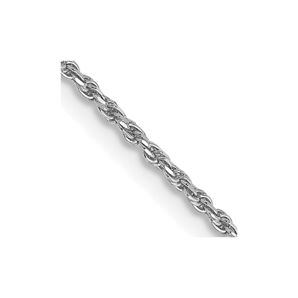 FJC Finejewelers 10 kt White Gold Bright Cut Rope Chain Lobster Clasp 22 Inches x 1.15 mm