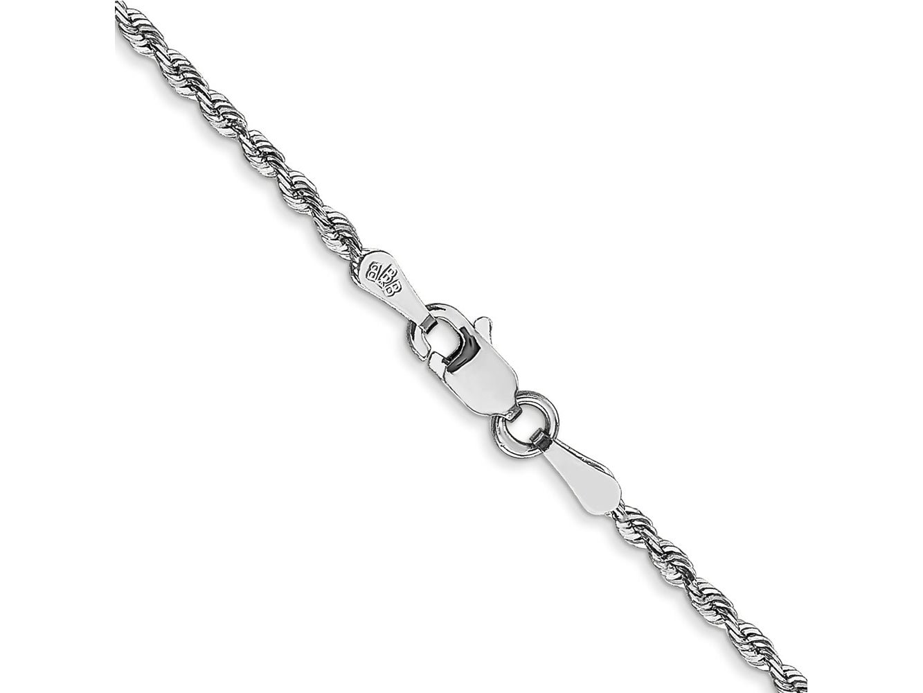 FJC Finejewelers 10 kt White Gold Bright Cut Quadruple Rope Chain Lobster Clasp 26 Inches x 1.85 mm