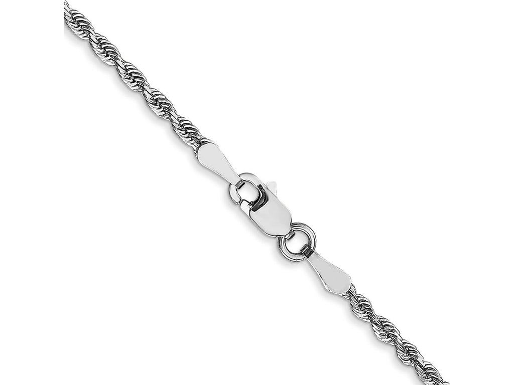 FJC Finejewelers 10 kt White Gold Bright Cut Quadruple Rope Chain Lobster Clasp 26 Inches x 2 mm