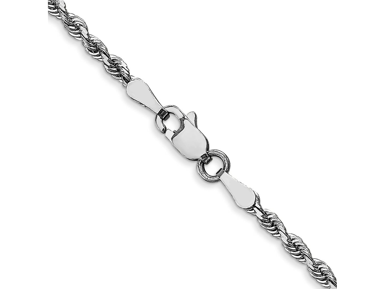 FJC Finejewelers 10 kt White Gold Bright Cut Quadruple Rope Chain Lobster Clasp 26 Inches x 2.25 mm