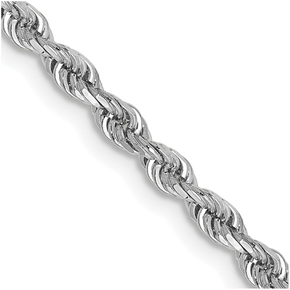 FJC Finejewelers 10 kt White Gold Bright Cut Quadruple Rope Chain Lobster Clasp 26 Inches x 2.75 mm