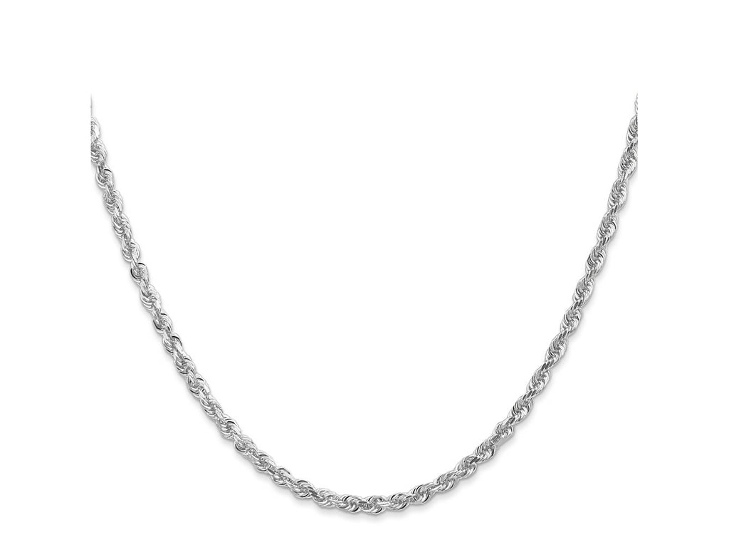 FJC Finejewelers 10 kt White Gold Bright Cut Quadruple Rope Chain 26 Inches x 3 mm