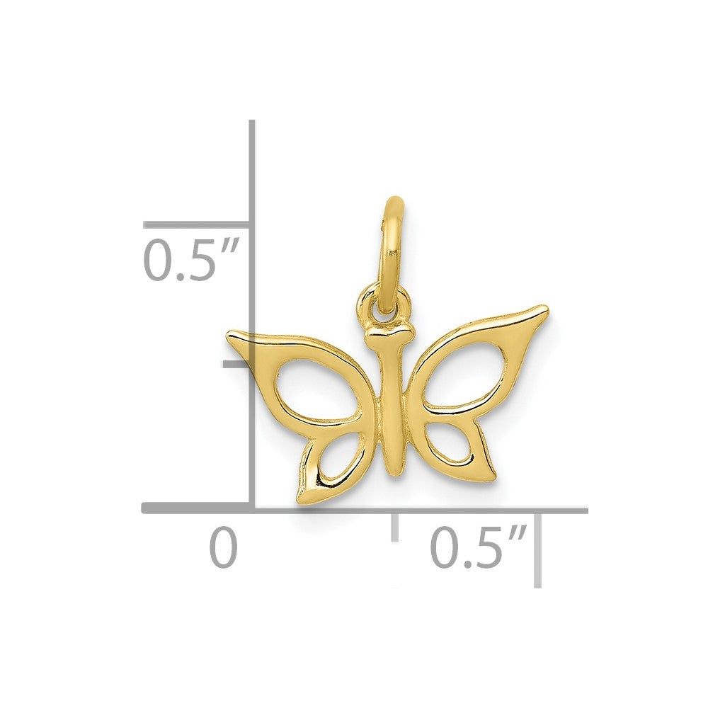 FJC Finejewelers 10 kt Yellow Gold Butterfly Charm 13 x 13 mm