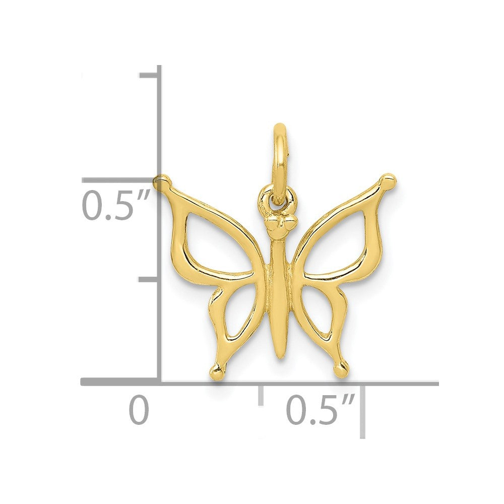 FJC Finejewelers 10 kt Yellow Gold Butterfly Charm 17 x 15 mm
