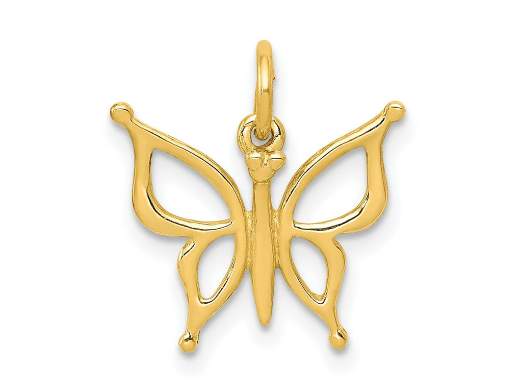 FJC Finejewelers 10 kt Yellow Gold Butterfly Charm 17 x 15 mm