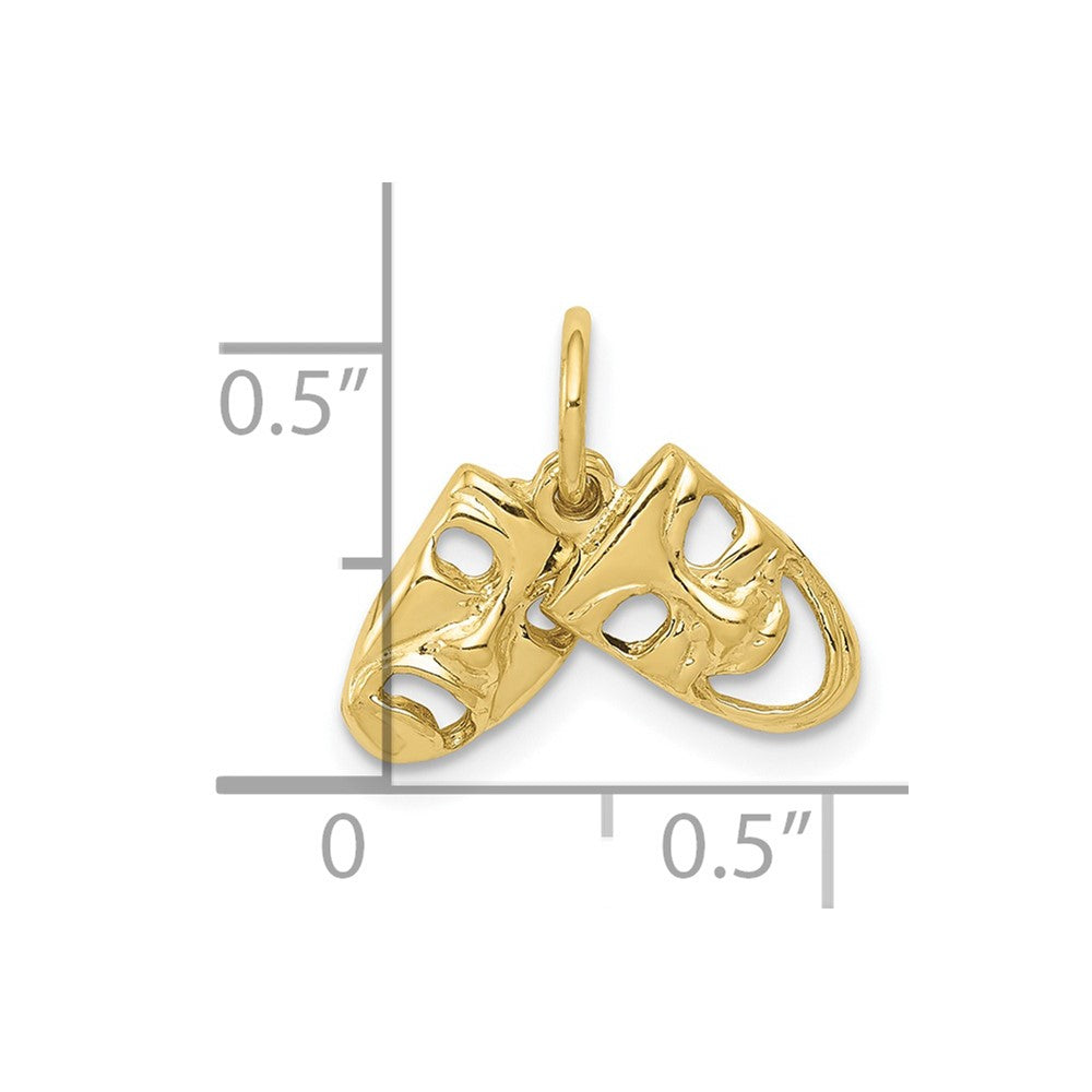 FJC Finejewelers 10 kt Yellow Gold Comedy/Tragedy Charm 15 x 11 mm