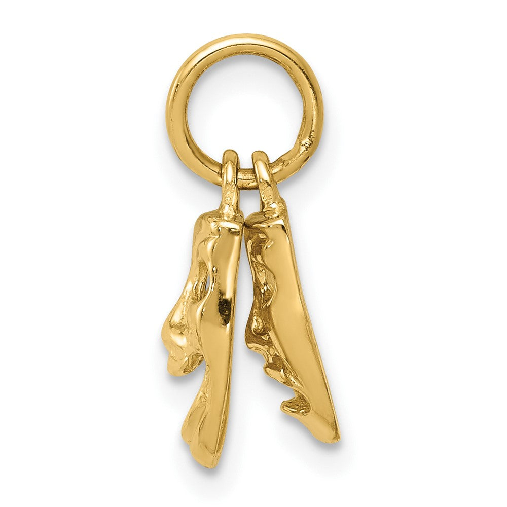 FJC Finejewelers 10 kt Yellow Gold Comedy/Tragedy Charm 15 x 11 mm